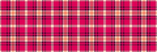 Latin fabric seamless tartan, aged textile background texture. Panjabi plaid pattern check in pink and dark colors. vector