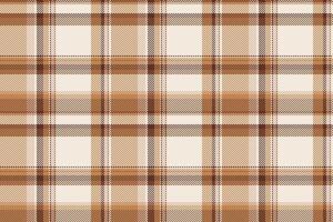 Indoor check seamless tartan, graph background textile. Soft pattern fabric plaid texture in light and orange colors. vector