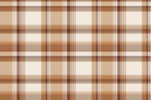Indoor check seamless tartan, graph background textile. Soft pattern fabric plaid texture in light and orange colors. vector