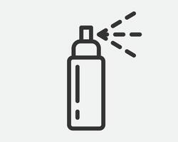 botella rociar icono para productos cosméticos, cuerpo y piel cuidado, perfumes aislado en blanco antecedentes. ilustración o logo. vector