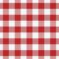 Occupation texture seamless background, hounds tooth check fabric textile. Kitchen tartan pattern plaid in red and white colors. vector