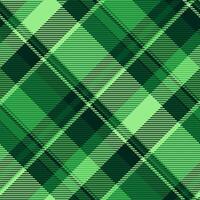 Towel plaid textile background, sofa pattern fabric seamless. Spring tartan texture check in green and black colors. vector