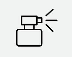 botella rociar icono para productos cosméticos, cuerpo y piel cuidado, perfumes aislado en blanco antecedentes. ilustración o logo. vector