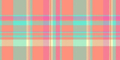 Fluffy fabric pattern , expensive plaid tartan textile. Smooth background seamless texture check in red and teal colors. vector
