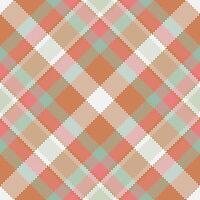 Texture check fabric of background pattern tartan with a plaid seamless textile. vector