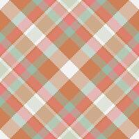 Texture check fabric of background pattern tartan with a plaid seamless textile. vector