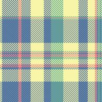 Textile check pattern of seamless plaid background with a tartan fabric texture. vector