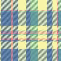 Textile check pattern of seamless plaid background with a tartan fabric texture. vector