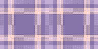 No people tartan texture fabric, stitched plaid textile. Stylish background check seamless pattern in light and indigo colors. vector