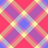 Check fabric plaid of pattern texture with a seamless tartan background textile. vector