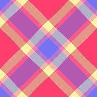 Check fabric plaid of pattern texture with a seamless tartan background textile. vector