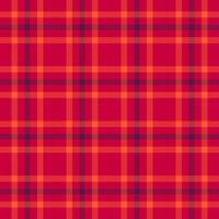 Us textile pattern texture, mockup fabric tartan. Wide plaid check seamless background in red and pink colors. vector