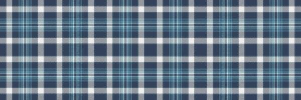 Purity plaid fabric pattern, minimalist seamless check background. Birthday texture tartan textile in cyan and blue colors. vector