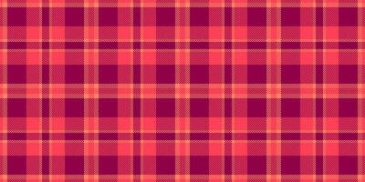Uk tartan plaid check, furniture textile seamless texture. Skirt fabric background pattern in red and pink colors. vector