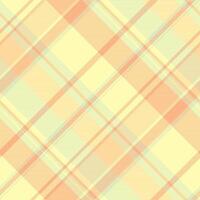 Bandana plaid seamless, new fabric pattern check. Daisy tartan texture background textile in light and yellow colors. vector