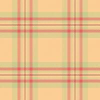 Geometrical texture seamless , relief fabric pattern plaid. Top check background textile tartan in orange and red colors. vector