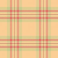 Geometrical texture seamless , relief fabric pattern plaid. Top check background textile tartan in orange and red colors. vector