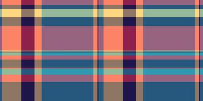 Straight fabric background check, colour textile texture tartan. Cold pattern seamless plaid in cyan and pink colors. vector