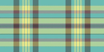 Quilt pattern background texture, victorian textile fabric seamless. Frame plaid tartan check in teal and yellow colors. vector