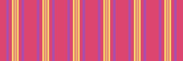 Silk textile stripe background, geometrical texture vertical pattern. Customized lines fabric seamless in purple and atomic tangerine colors. vector