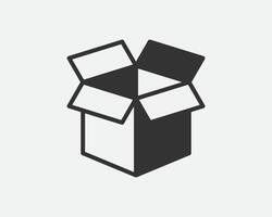 Delivery packaging icon. Cargo cardboard box icons. Carton package sign from line geometric shapes. vector