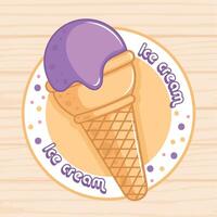 Pastry colored ice cream vector