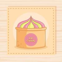 Pastry colored ice cream vector