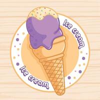 Pastry colored ice cream vector