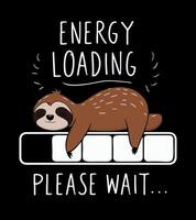 Energy loading please wait vector