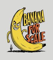plátano para escala vector