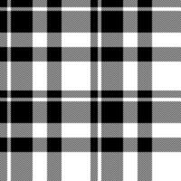 Plaid seamless pattern in black white. Check fabric texture. textile print. vector