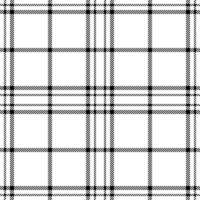 Plaid seamless pattern in black white. Check fabric texture. textile print. vector