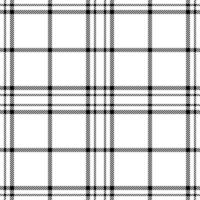 Plaid seamless pattern in black white. Check fabric texture. textile print. vector