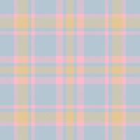 Plaid check pattern. Seamless fabric texture. Tartan textile print. vector