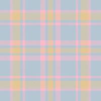 Plaid check pattern. Seamless fabric texture. Tartan textile print. vector