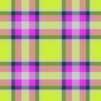 Plaid seamless pattern in green. Check fabric texture. textile print. vector