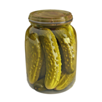 Freshly Picked Cucumber Spears in Glass Jars for Preserving Delight png