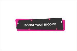 new website boost your income click button learn stay stay tuned, level, sign, speech, bubble banner modern, symbol, click, vector