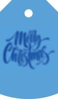 Blue Merry Christmas tag for sales and announcements. vector