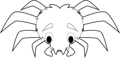 fácil colorante animales para niños. araña vector