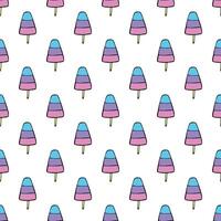 Seamless pattern with ice cream doodle for decorative print, wrapping paper, greeting cards, wallpaper and fabric vector