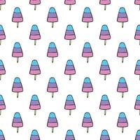 Seamless pattern with ice cream doodle for decorative print, wrapping paper, greeting cards, wallpaper and fabric vector