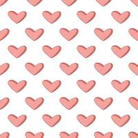 Seamless pattern with hand drawn heart doodle for decorative print, wrapping paper, greeting cards and fabric vector