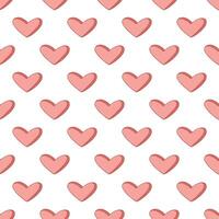 Seamless pattern with hand drawn heart doodle for decorative print, wrapping paper, greeting cards and fabric vector