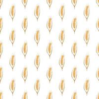 Seamless pattern with wheat doodle for decorative print, wrapping paper, greeting cards, wallpaper and fabric vector