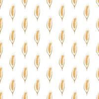 Seamless pattern with wheat doodle for decorative print, wrapping paper, greeting cards, wallpaper and fabric vector