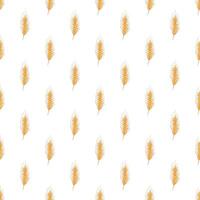 Seamless pattern with wheat doodle for decorative print, wrapping paper, greeting cards, wallpaper and fabric vector