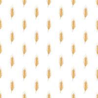 Seamless pattern with wheat doodle for decorative print, wrapping paper, greeting cards, wallpaper and fabric vector