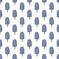 Seamless pattern with ice cream doodle for decorative print, wrapping paper, greeting cards, wallpaper and fabric vector