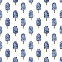 Seamless pattern with ice cream doodle for decorative print, wrapping paper, greeting cards, wallpaper and fabric vector